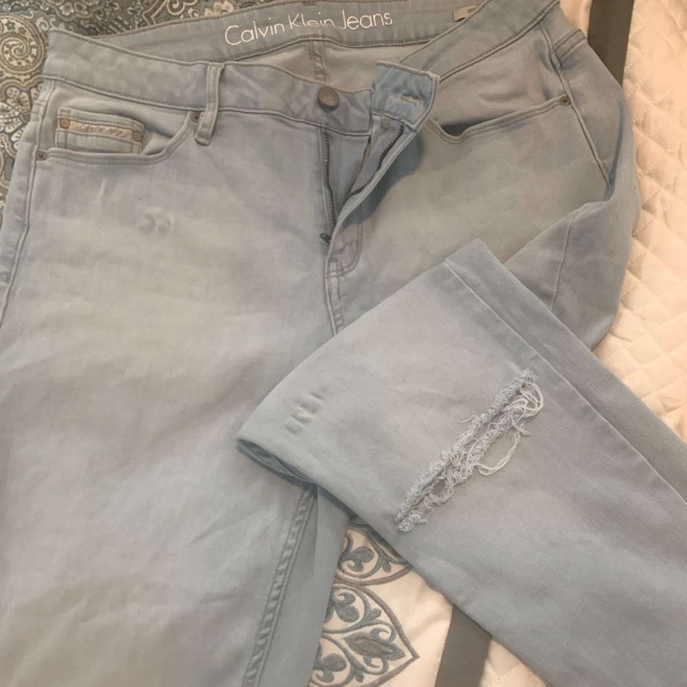 Womens Light Blue Jeans Calvin Kline Size 31